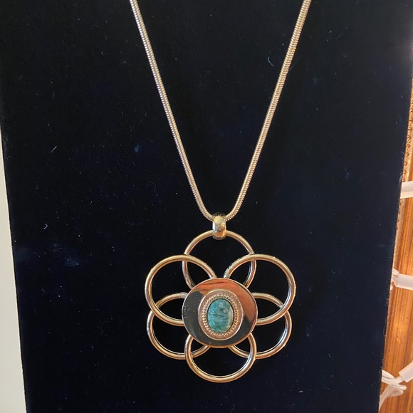 RARE Truly! 😀3.5 “ Sherman Atomic Pendant With Faceted Green Stone 24” Chain - Picture 6 of 7